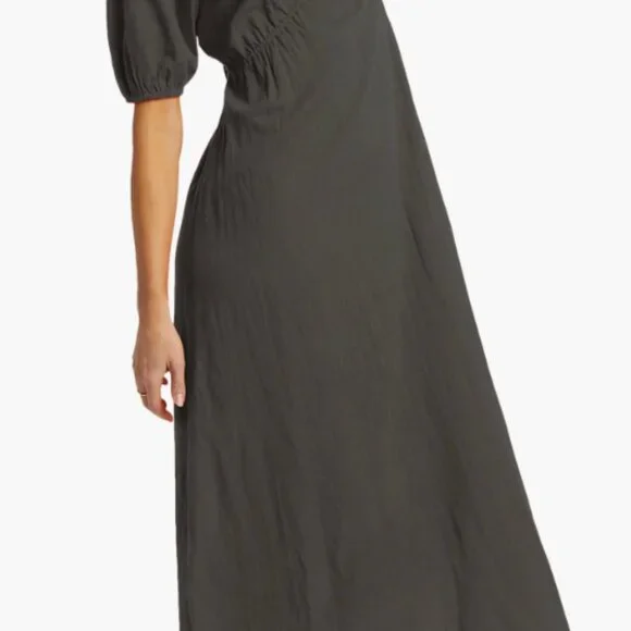 Love Fade Puff Sleeve Maxi Dress XS Open Back with Tie - Picture 3 of 6